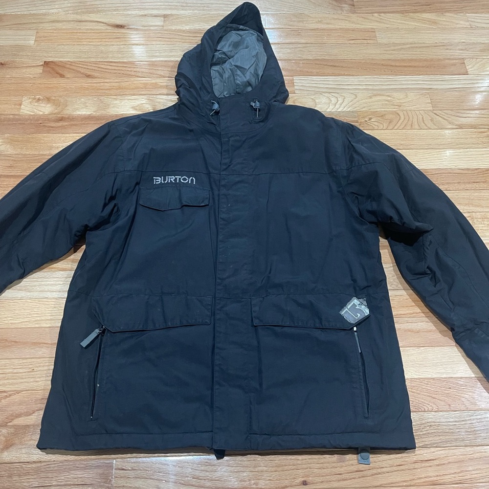 Burton Black Ski Snowboard Jacket Weather-Resistant Hooded